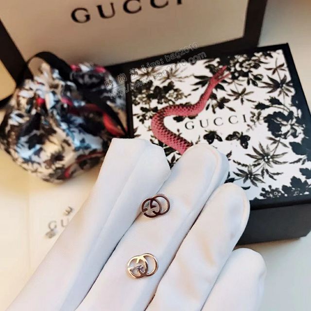 GUCCi飾品 古馳經典logo耳釘 Gucci純銀耳環  zgbq1047